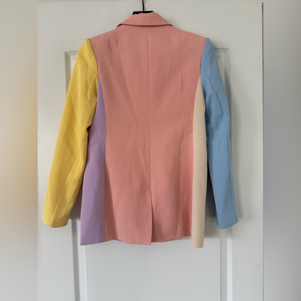 NWT - Endless Rose - Pastel Colorblock Longline Blazer - Size Small - Picture 9 of 12